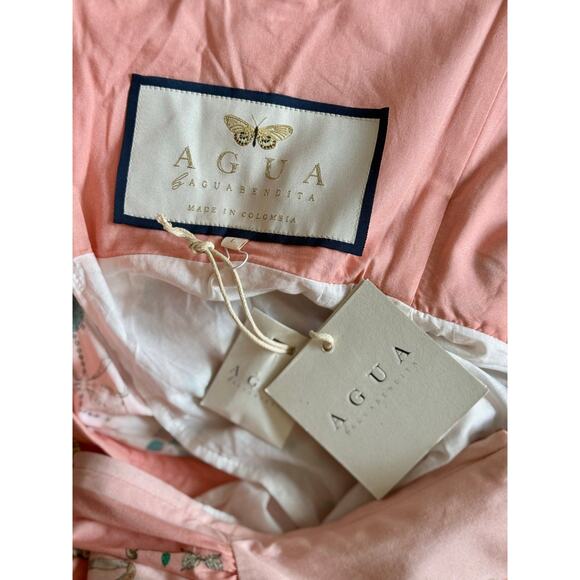 NWT Agua By Agua Bendita Joyeria Platino Mini Jewel-Embellished Dress Pink Large - Picture 8 of 8